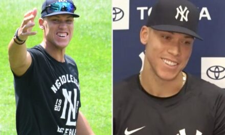 Aaron Judge turns heads with new teeth at spring training